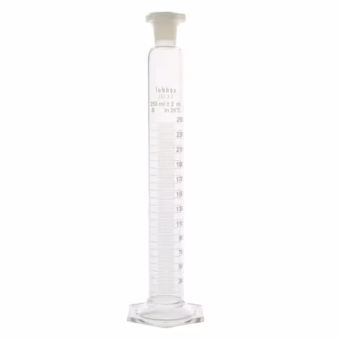 Eprouvette graduée base hexagonale classe B avec bouchon en plastique 1 l LBG 3.3