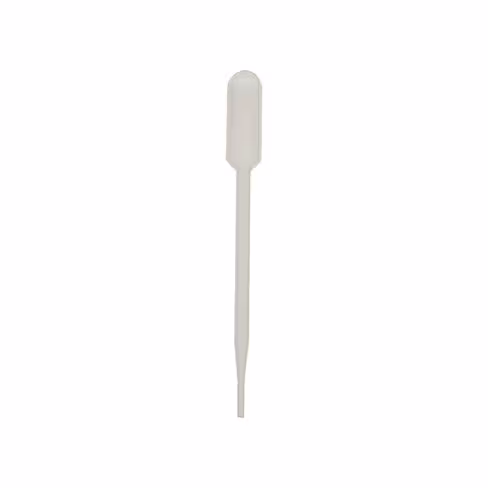 Pipette Pasteur sans gradué en plastique stérile vol 8 ml longueur 157 mm 20 goutes/ml x 1000