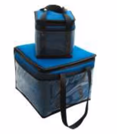 Sac isotherme bleu roi ISOBAG II avec 1 grand pack froid volume 27 l dim ext 350 x 350 x 300 mm