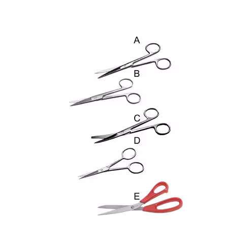 Ciseaux à microscopie droits pointu/pointu