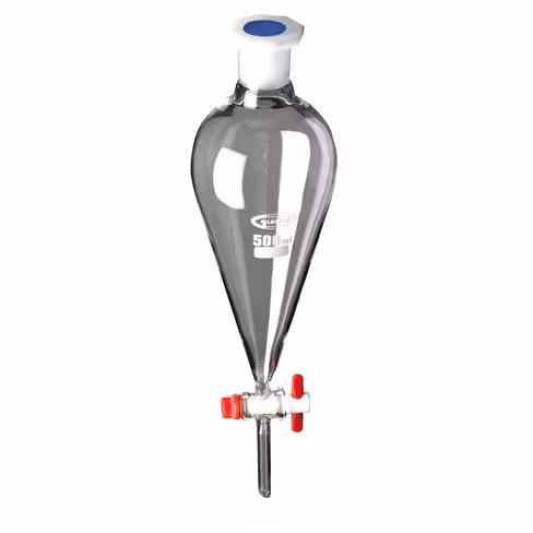 Ampoule à décanter avec clé en PTFE 50 ml GLASSCO