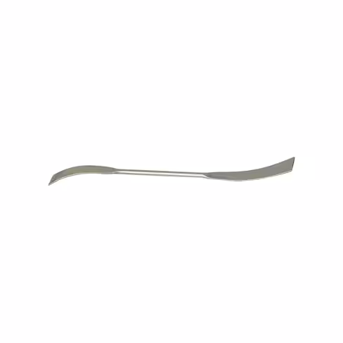 Spatule double aux extrémités courbées acier inox longueur 130 mm x 5