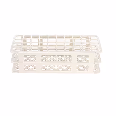 Portoir pour 21 tubes à essai Ø 30 mm en PP