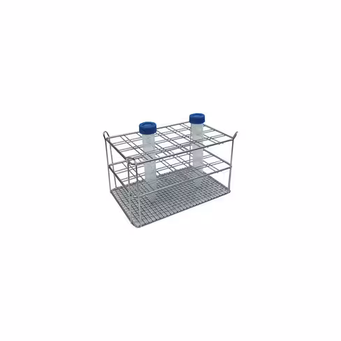 Portoir inox pour 6 x 4 tubes à centrifuger de 50 ml double fil d acier