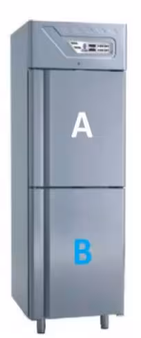 Armoire réfrigérée GN Desmon - inox - 2 portillons mixtes - GN 2/1 - 2 x 350 l