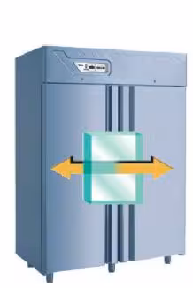 Armoire réfrigérée négative GN monocoque Desmon traversante - 4 portes - GN 2/1 - 1400 l