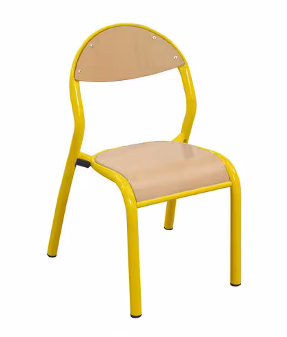 Chaise Rond'O - jaune ducat - taille 2 - lot de 4