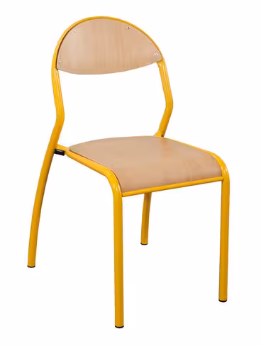 Chaise Rond'O - jaune ducat - taille 4 - lot de 4