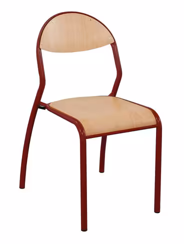 Chaise Rond'O - rouge Orient - taille 5 - lot de 4