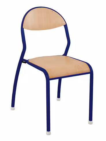 Chaise Rond'O antibruit - bleu Ouessant - taille 5 - lot de 4