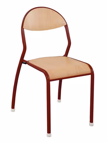 Chaise Rond'O antibruit - rouge Orient - taille 6 - lot de 4