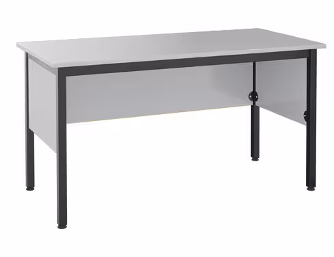 Chaire Saffi - mélaminé - piétement carré - gris nimbus / noir pékin
