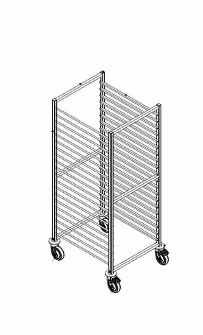 Chariot 20 niveaux supplémentaire pour armoire à chariot - GN 2/1