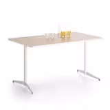 Table rectangulaire Tamaris - 120 x 80 cm - piétement dégagement latéral époxy - stratifié