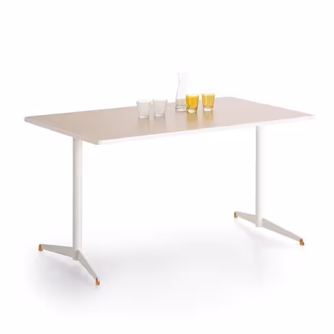 Table rectangulaire Tamaris - 120 x 80 cm - piétement dégagement latéral époxy - stratifié