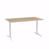 Table rectangulaire Tamaris - 140 x 80 cm - piétement dégagement latéral époxy - stratifié