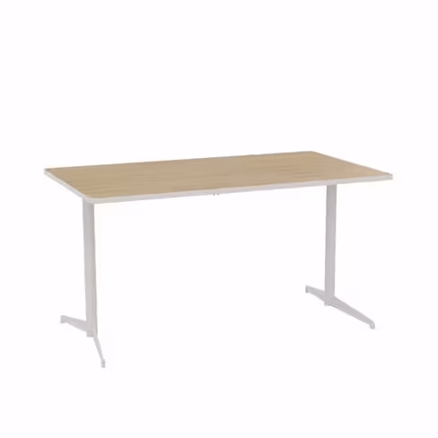 Table rectangulaire Tamaris - 140 x 80 cm - piétement dégagement latéral époxy - stratifié