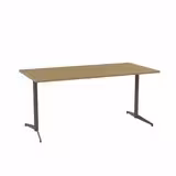 Table rectangulaire Tamaris - 160 x 80 cm - piétement dégagement latéral époxy - stratifié