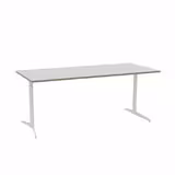 Table rectangulaire Tamaris - 180 x 80 cm - piétement dégagement latéral époxy - stratifié
