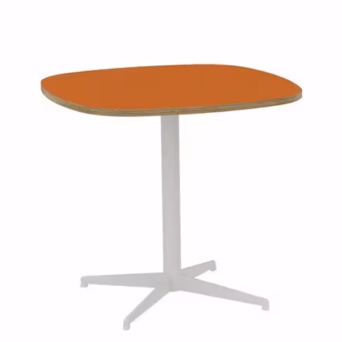 Table carrée angles arrondis Tamaris - 100 x 100 cm - piétement croix époxy - stratifié