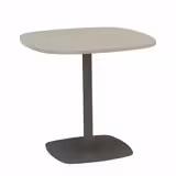 Table carrée angles arrondis Tamaris - 80 x 80 cm - piétement socle carré - stratifié