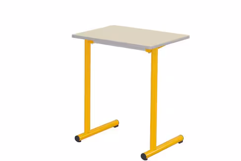 Table Polya 70x50 cm T7 - plateau coloris au choix - chants surmoulés - piétement coloris au choix - par 2