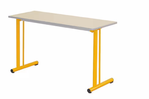 Table Polya renforcée 130x50 cm T6 - chants surmoulés - coloris au choix - lot de 2