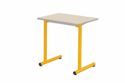 Table Polya 70x50 cm T5 - plateau coloris au choix - chants surmoulés - piétement coloris au choix - par 2