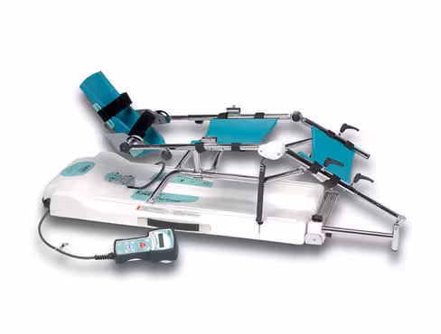 Attelle Kinetec Performa avec coques plastiques confort - Arthromoteur du genou hyper extension -3°,