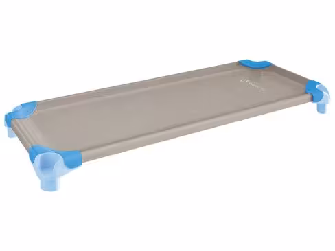 Couchette 130 x 54 cm - 56429/002 - en plastique - empilable - piètement bleu