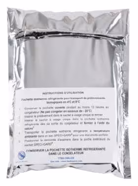 Pochette réfrigérante gaz du sang 125 x 180 mm (à stocke au congélateur)