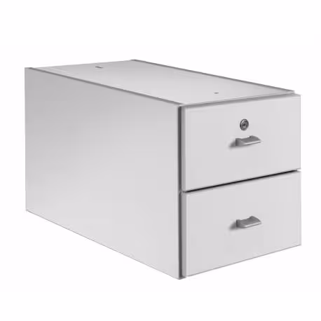 Caisson 2 tiroirs avec serrure pour chaire Saffi gris nimbus