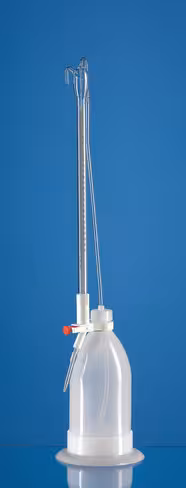 Burette automatique Schilling, SILBERBRAND, 25ml, bande phot., verre Boro 3.3, avec flacon PE-LD 500 ml