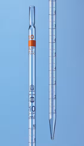 Pipette graduée blaubrand classe as type2 1:0,01 ml écoulement total p corde coton x 12