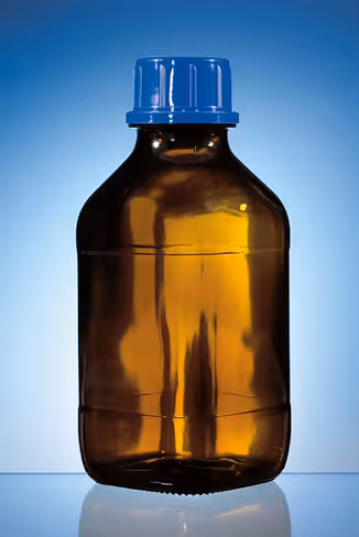 Flacon à vis verre brun revêtus 500 ml filetage gl 32