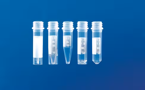 Microtube à filetage externe pp sans capuchon 0,5 ml avec jupe non stérile non gradué x 1000