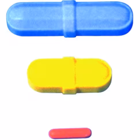 Barreau octogonal PTFE jaune 13 x Ø 8 mm