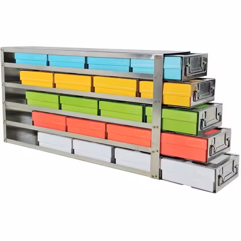 Rack de rangement pour 20 boîtes 5 tiroirs