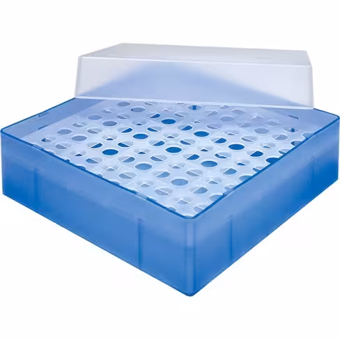 Boîte polypropylène bleu 100 tubes 0,5 ml