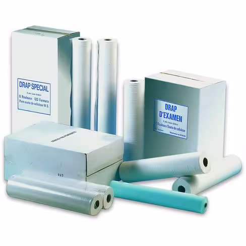 Drap d examen lisse 150 fts x 12 rouleaux