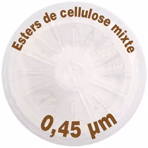 Filtre-seringue MCE porosité 0,45 µm Ø 33 mm LMR x 50