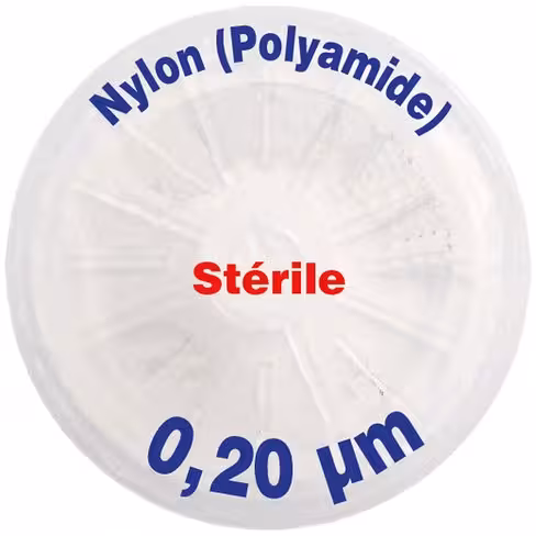 Filtre-seringue PA Nylon stérile porosité 0,20 µm Ø 13 mm LMR x 50