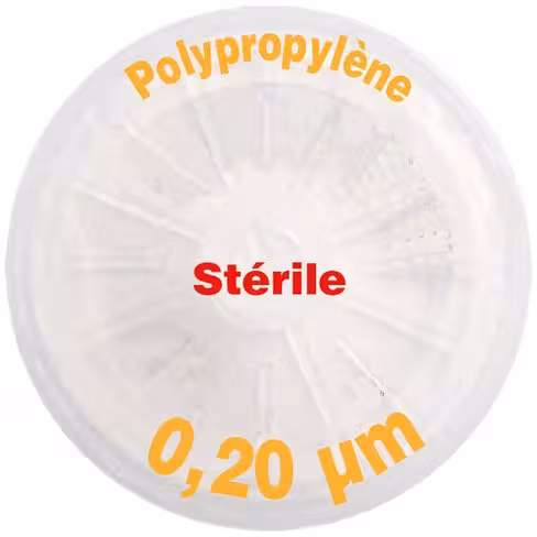 Filtre-seringue PP stérile porosité 0,20 µm Ø 25 mm LMR x 50
