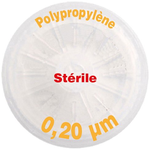 Filtre-seringue PP stérile porosité 0,20 µm Ø 25 mm LMR x 50