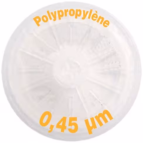 Filtre-seringue PP porosité 0,45 µm Ø 25 mm LMR x 50