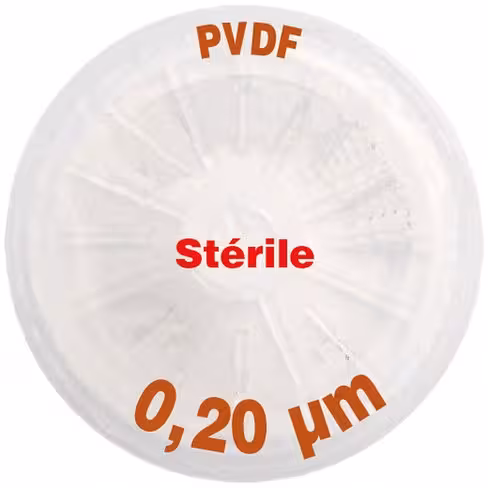 Filtre-seringue PVDF stérile porosité 0,20 µm Ø 25 mm LMR x 50