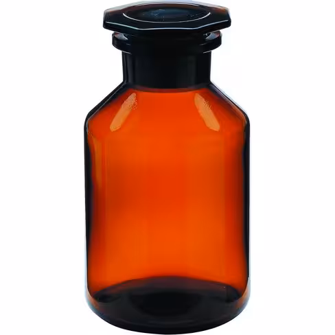 Flacon ambré rodage 29/22 bouchon PE 100 ml