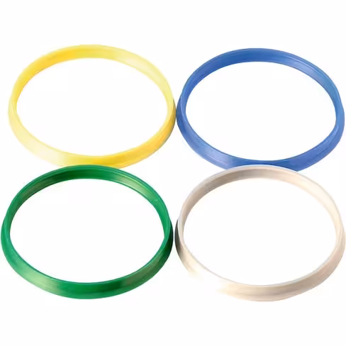 Bague de déversement pour flacon ISO GL 45, +140°C rouge x 10