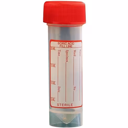 Flacon PP 150 ml capuchon visse 57 x 73 mm stérile emballageunitaire x 350