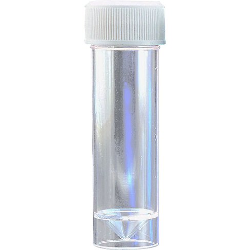 Flacon 40 ml PS aseptique bouchon rouge x 100